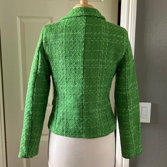 SHEIN Green Tweed Blazer Size Small - Picture 3 of 6